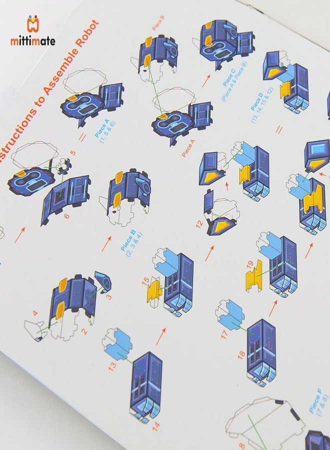 Mittimate Robot & Space Ship Model Construction Book for Kids Age 8 to 12 Year Old I Make Your Own 3D Paper Model I Fun & DIY Craft Book I Combo Pack of 2 Books - Image 5